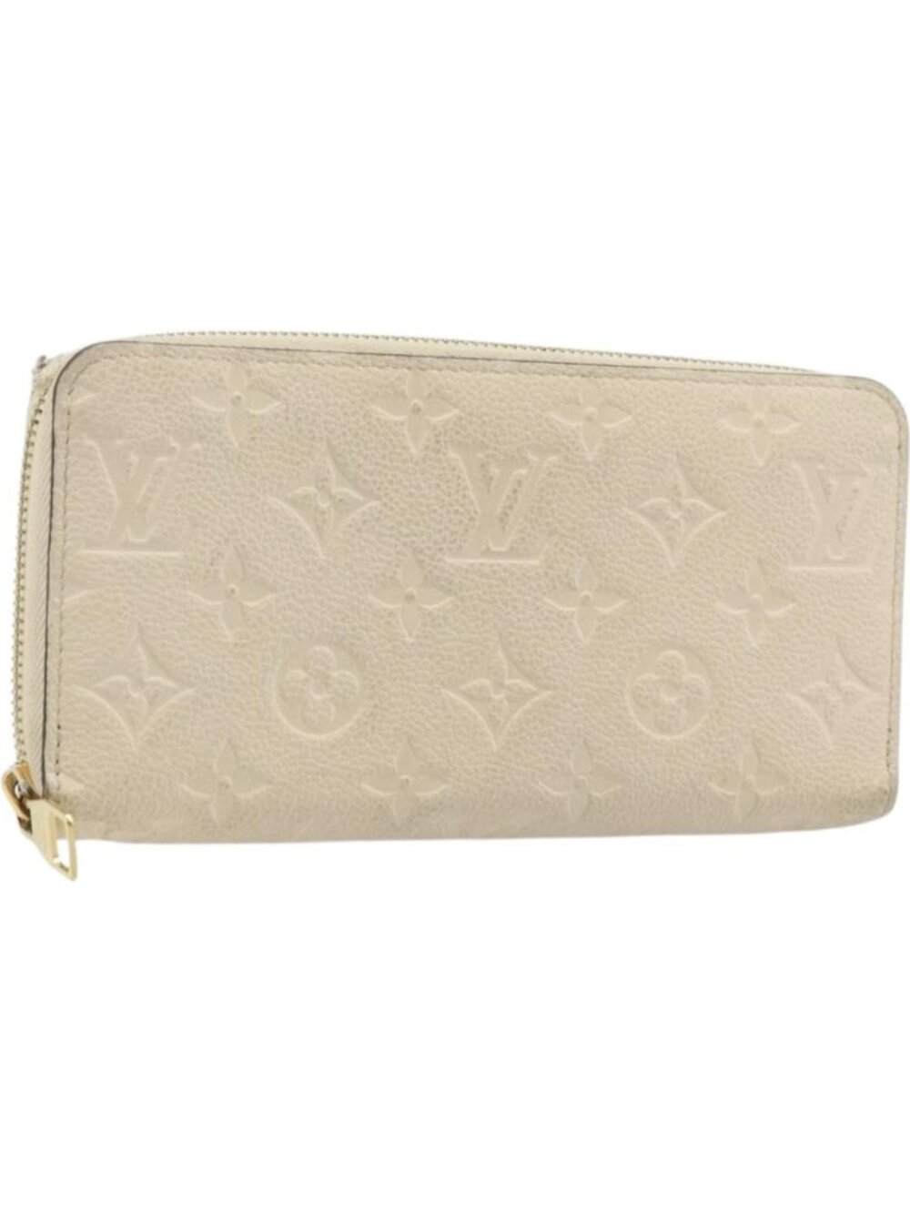LOUIS VUITTON Monogram Empreinte Zippy Long Wallet White TN0146